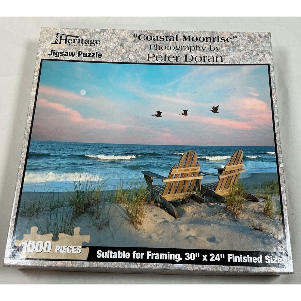 Coastal Moonrise 1000 piece Jigsaw Puzzle by Heritage Puzzle Co.